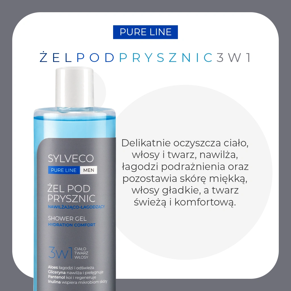Sylveco Pure Line Men gel doccia 3in1 agrumato