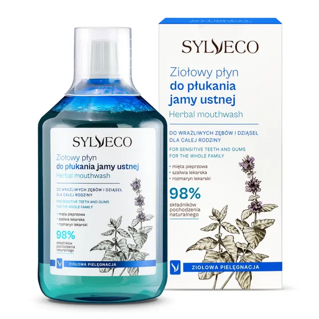 Sylveco collutorio erbe e menta 500 ml gengive sensibili