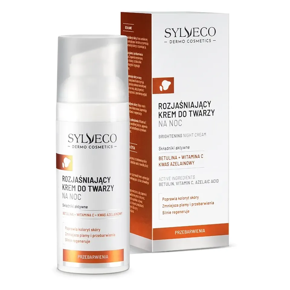 Sylveco Dermo crema viso notte schiarente macchie