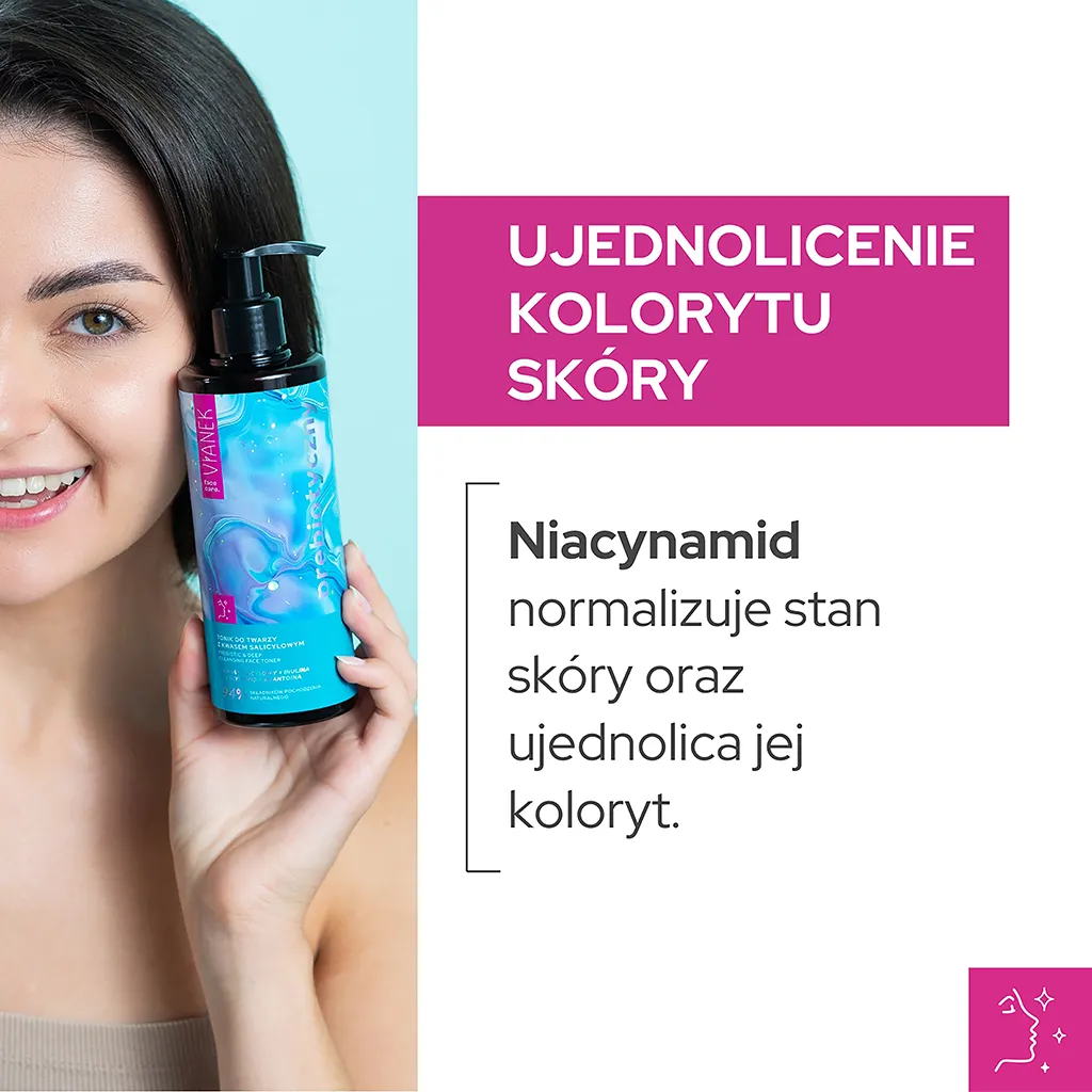 Vianek Prebiotico Tonico Viso Acido Salicilico Opacizzante