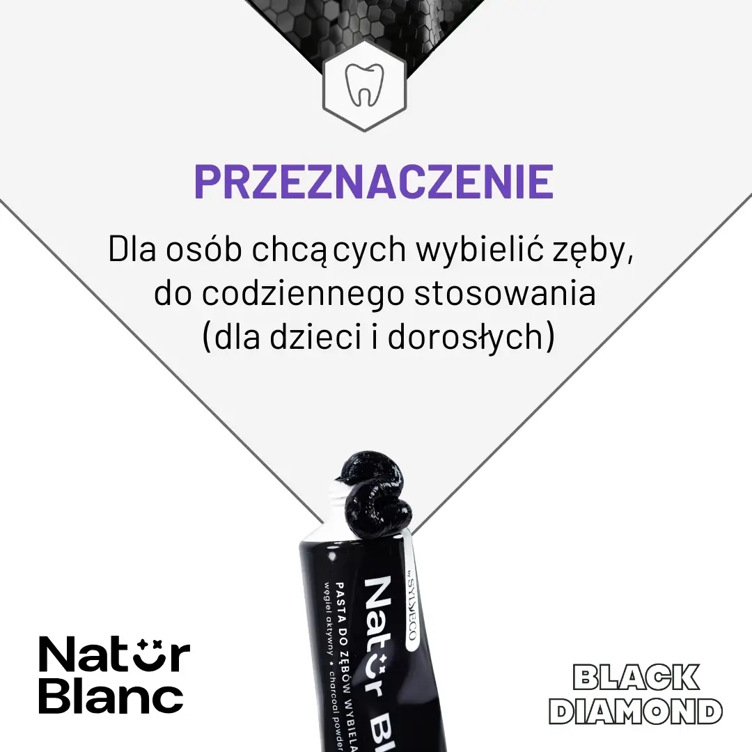 Sylveco Natur Blanc Black Diamond dentifricio carbone