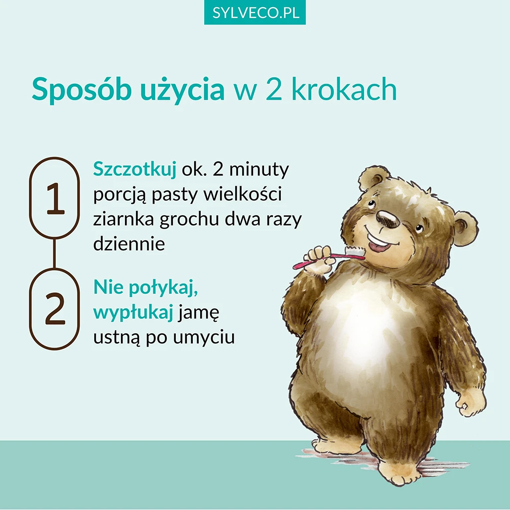 Sylveco Bambini 3+ dentifricio fluoro menta delicata
