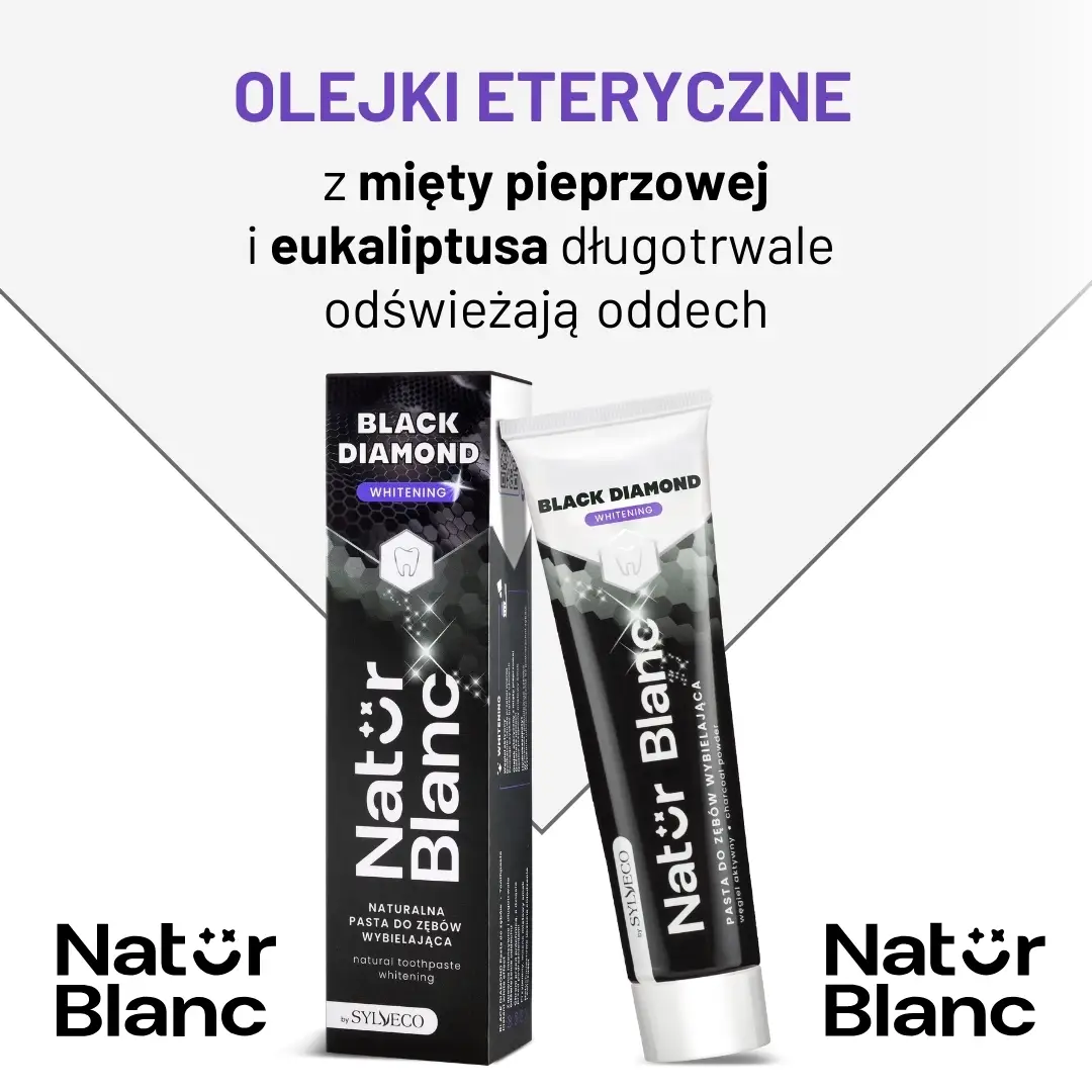 Sylveco Natur Blanc Black Diamond dentifricio carbone