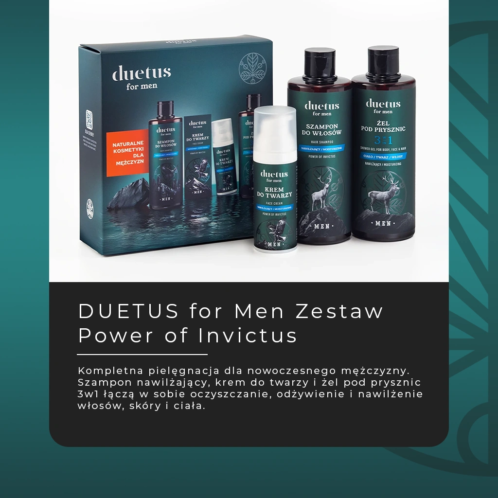Vianek Duetus For Men Power of Invictus set uomo viso corpo capelli