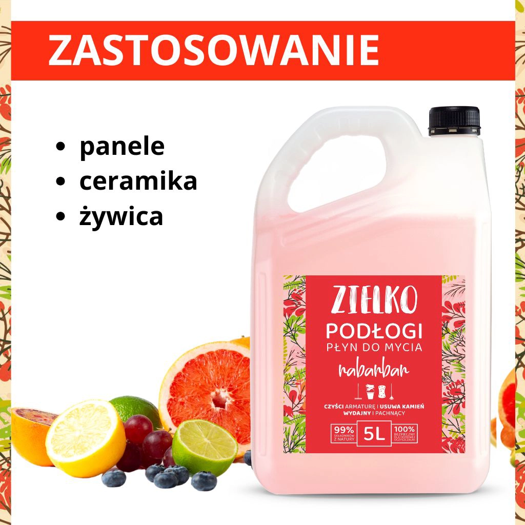 Zielko Rabarbar Detergente Pavimenti 5L senza aloni
