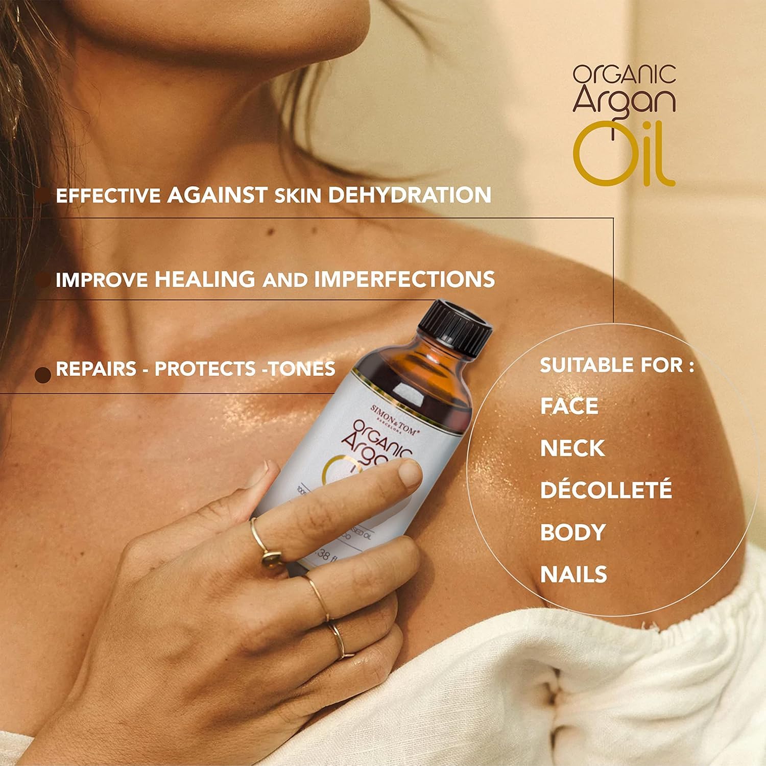 Simon & Tom Argan Oil Olio Puro 100ml Viso Capelli Corpo
