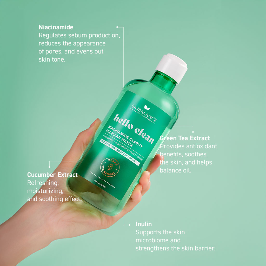 Biobalance Hello Clean Niacinamide Clarity acqua micellare 500 ml