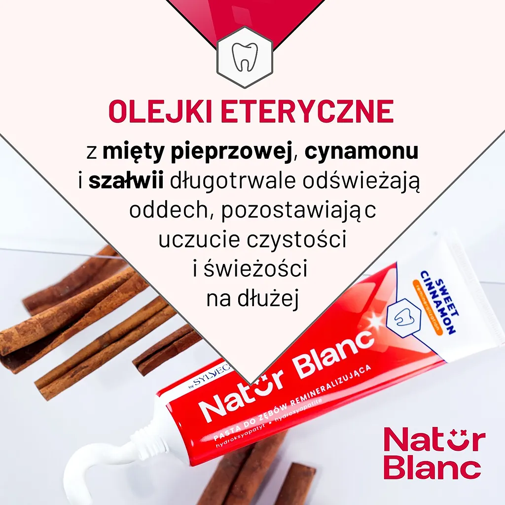 Sylveco Natur Blanc dentifricio Sweet Cinnamon smalto