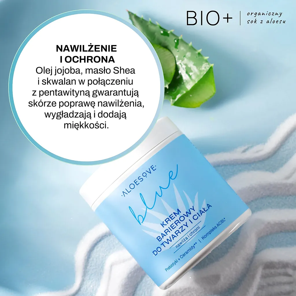 Aloesove Blue crema barriera viso e corpo prebiotica