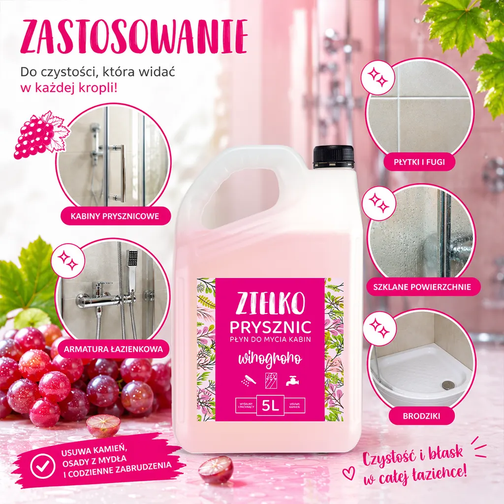 Zielko detergente doccia uva 5L anticalcare