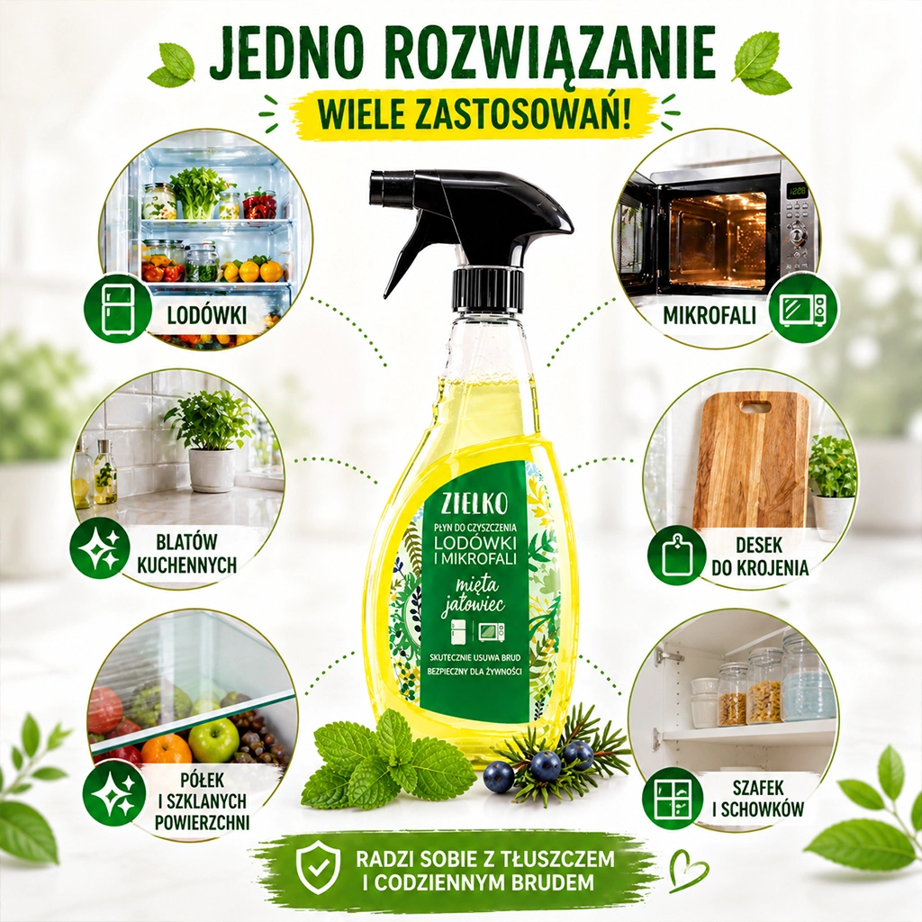 Zielko spray pulizia frigo microonde menta e ginepro