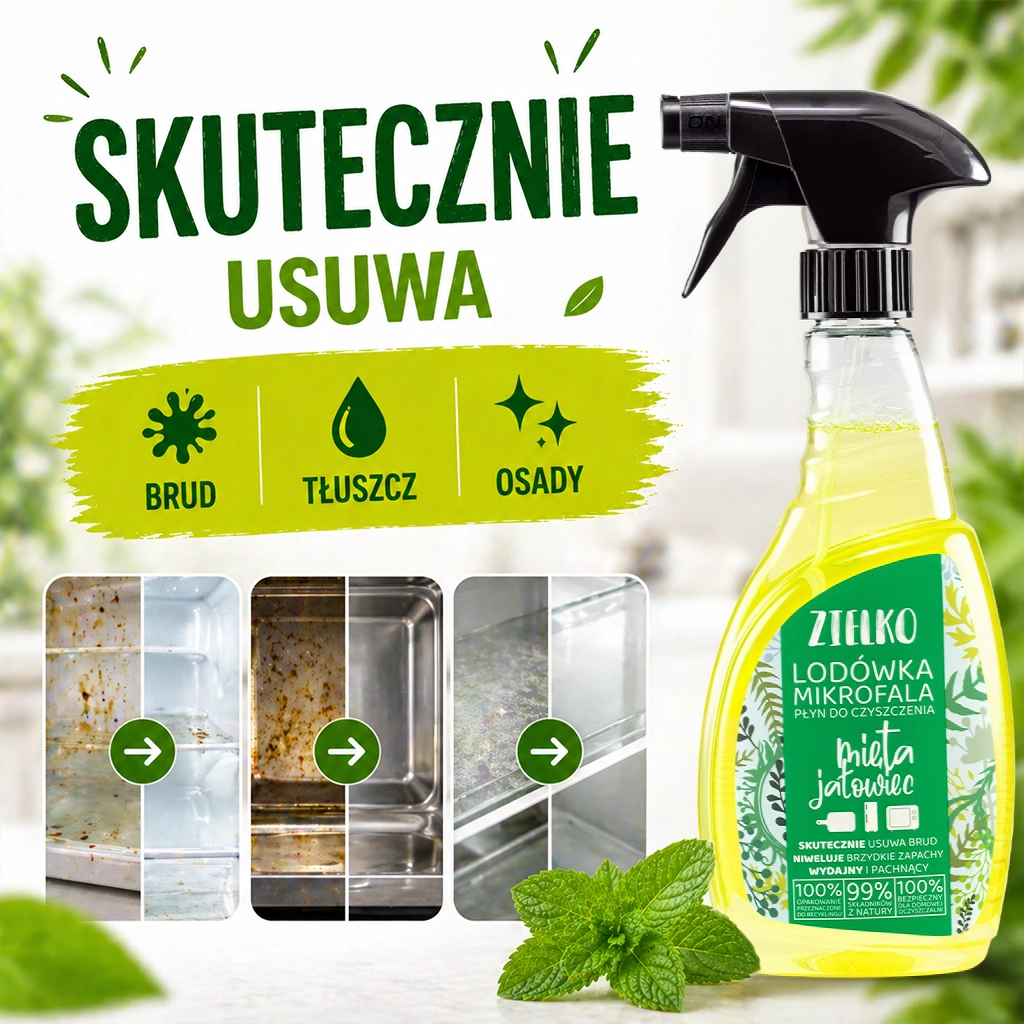 Zielko spray pulizia frigo microonde menta e ginepro
