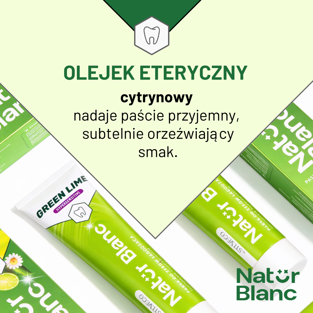 Vianek Sylveco Natur Blanc dentifricio Green Lime senza fluoro