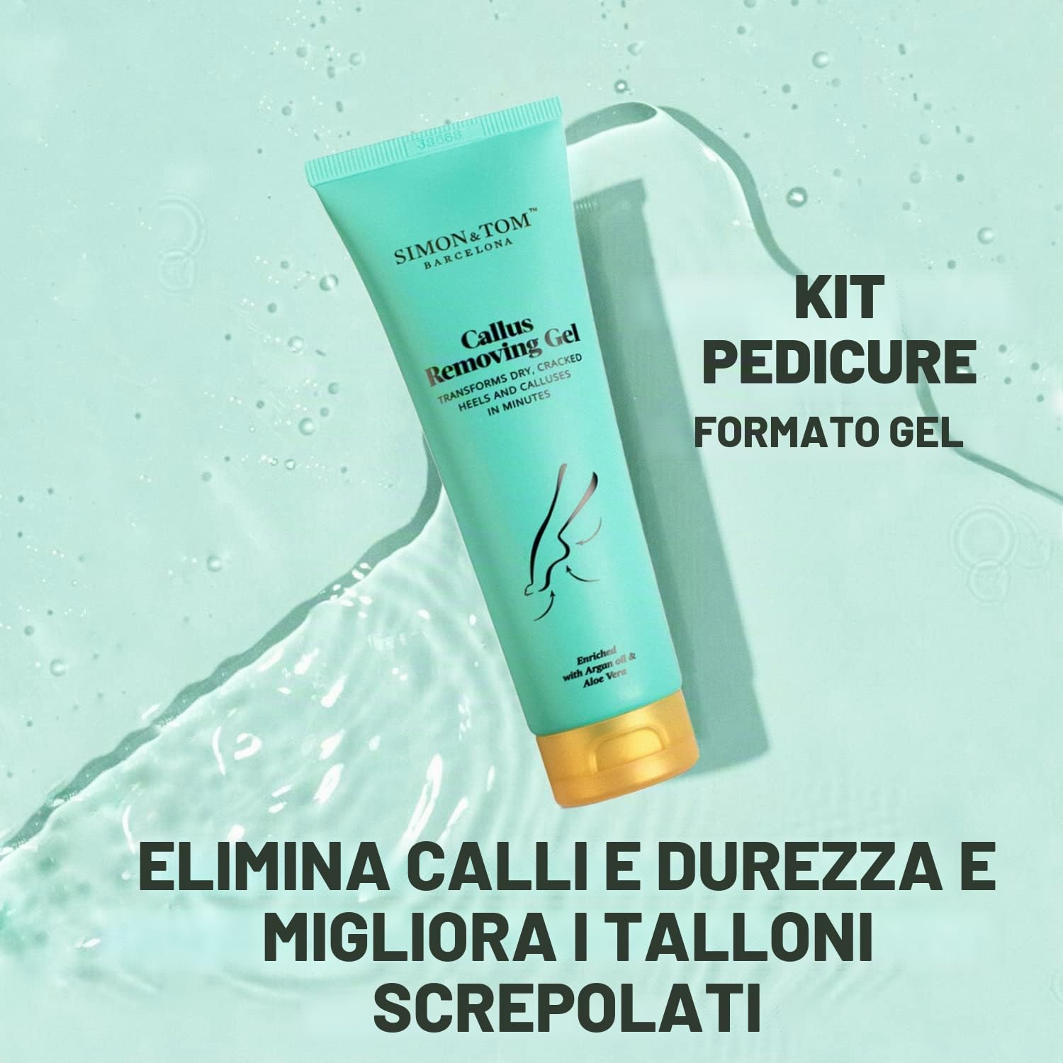 Simon & Tom Kit Pedicure Gel Calli 100 ml con limetta