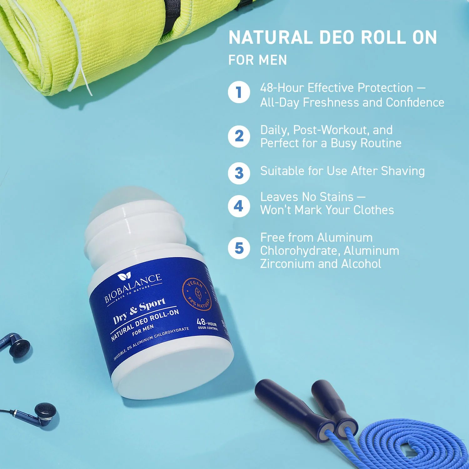 Bio Balance Dry Sport Deo Roll-On Uomo 50 ml 48h