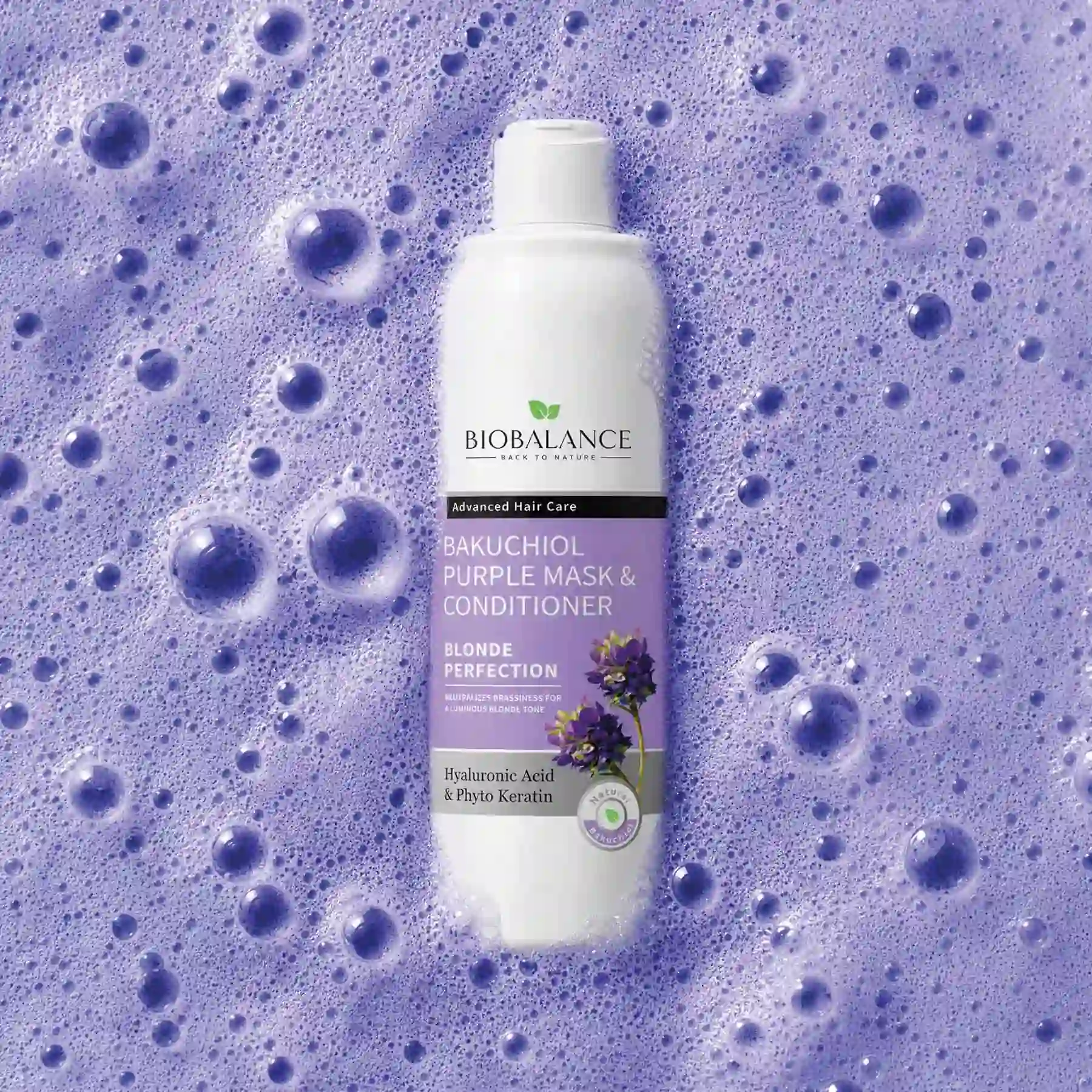 Biobalance Bakuchiol Purple Mask capelli 330 ml antigiallo