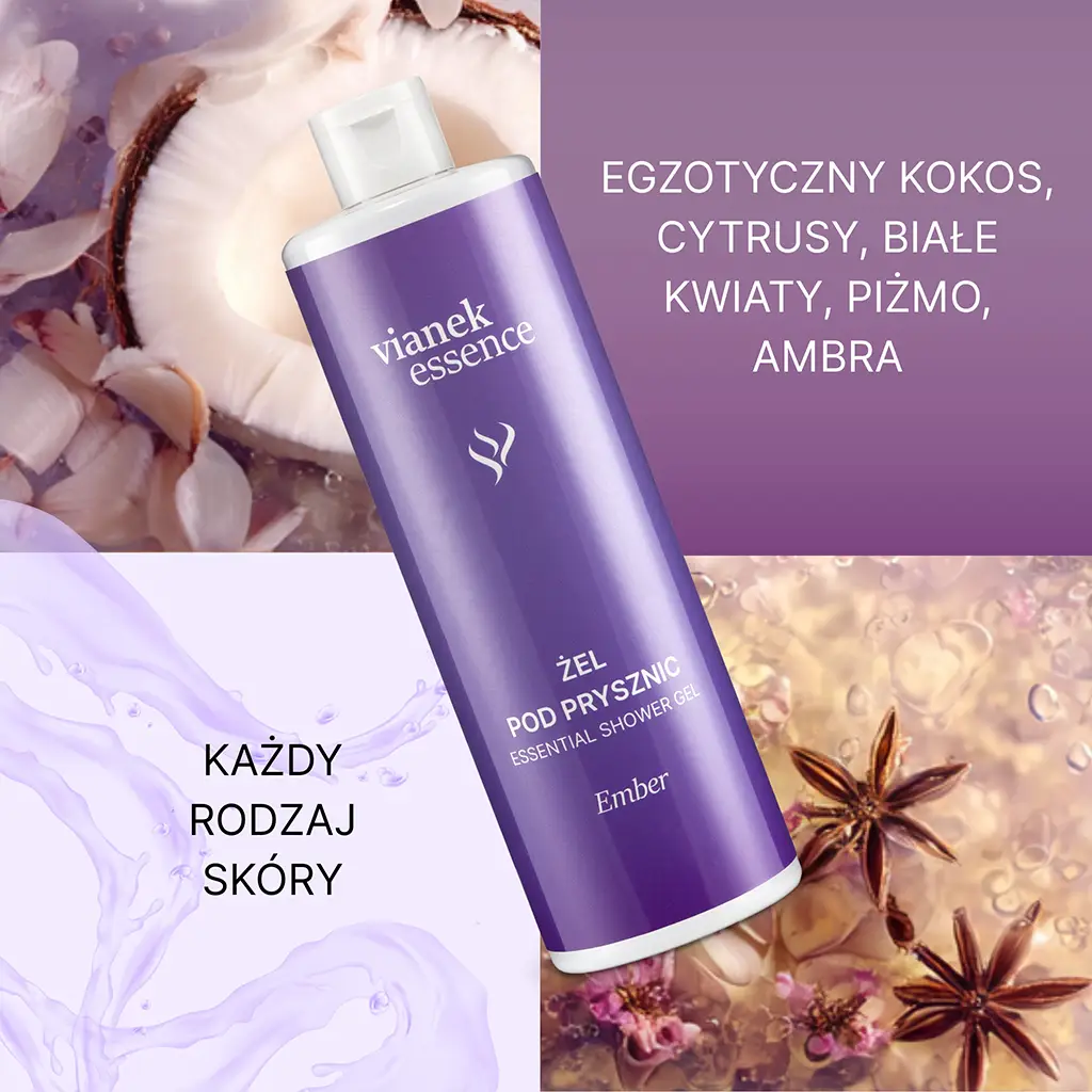 Vianek Essence Ember gel doccia corpo profumato vaniglia