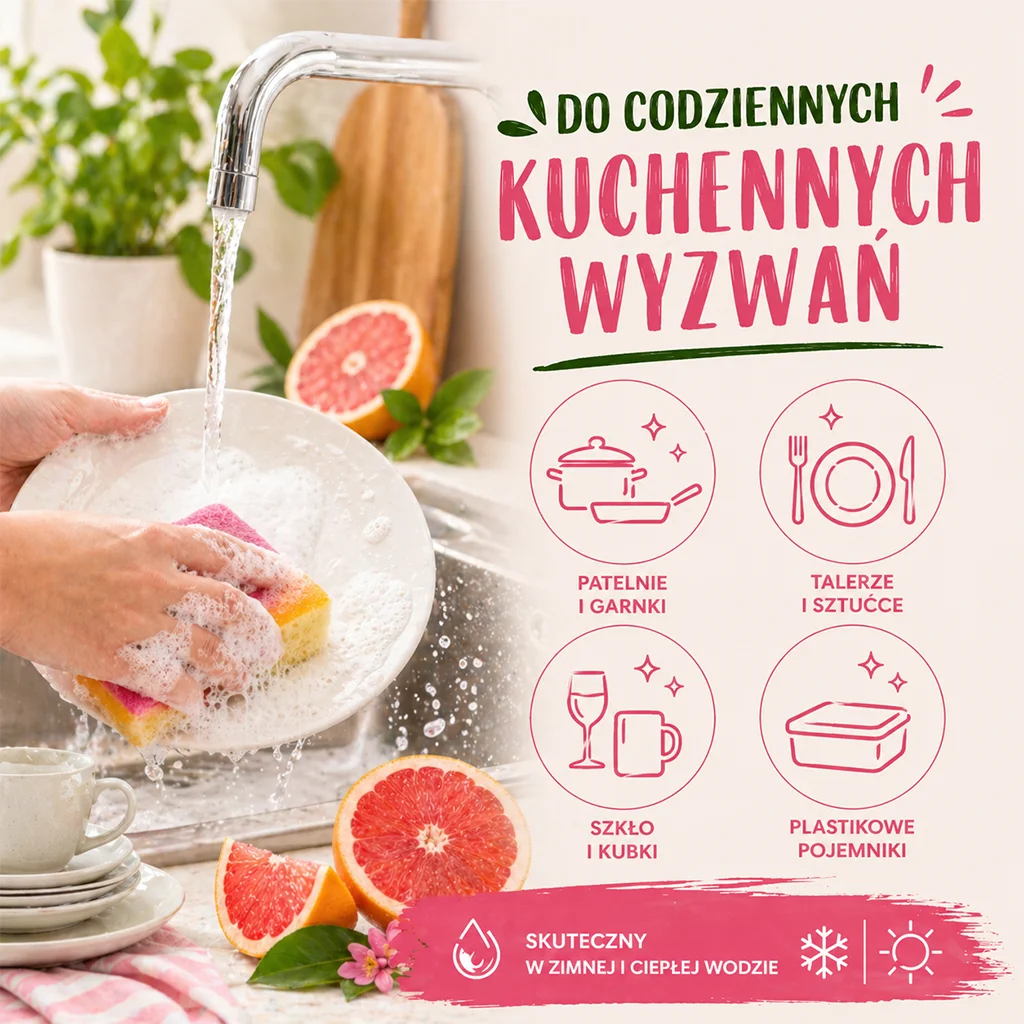 Zielko Detersivo Piatti Pompelmo Rosa Sgrassante