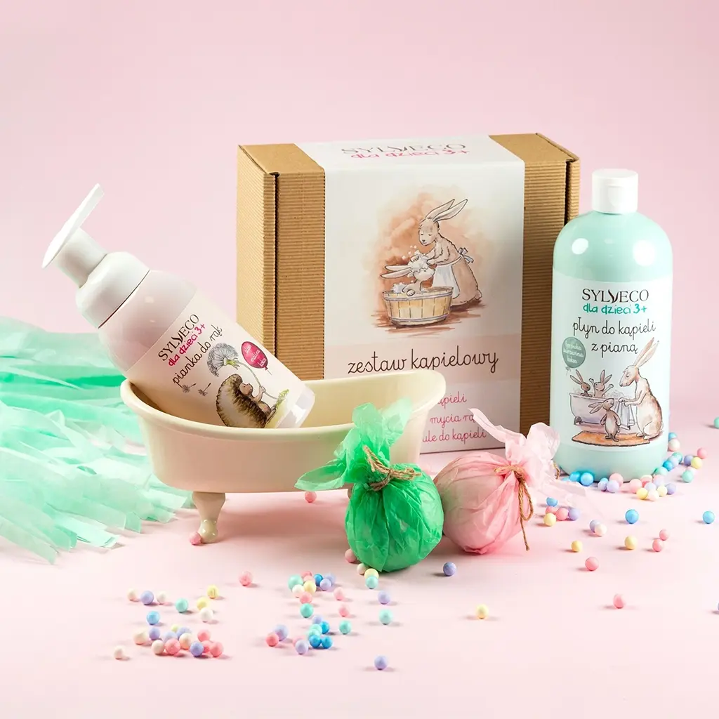 Sylveco Bambini 3+ Set Bagno Rosa schiuma e bombe
