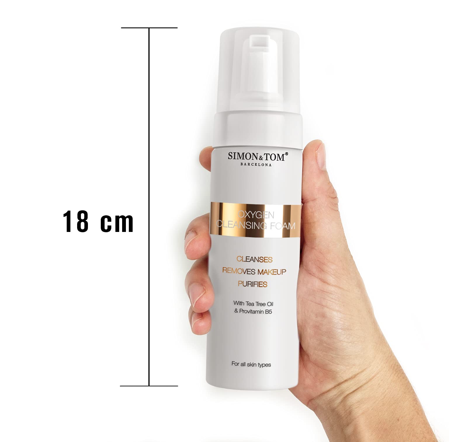 Simon & Tom Oxygen Mousse Detergente Viso 180 ml Opacizzante