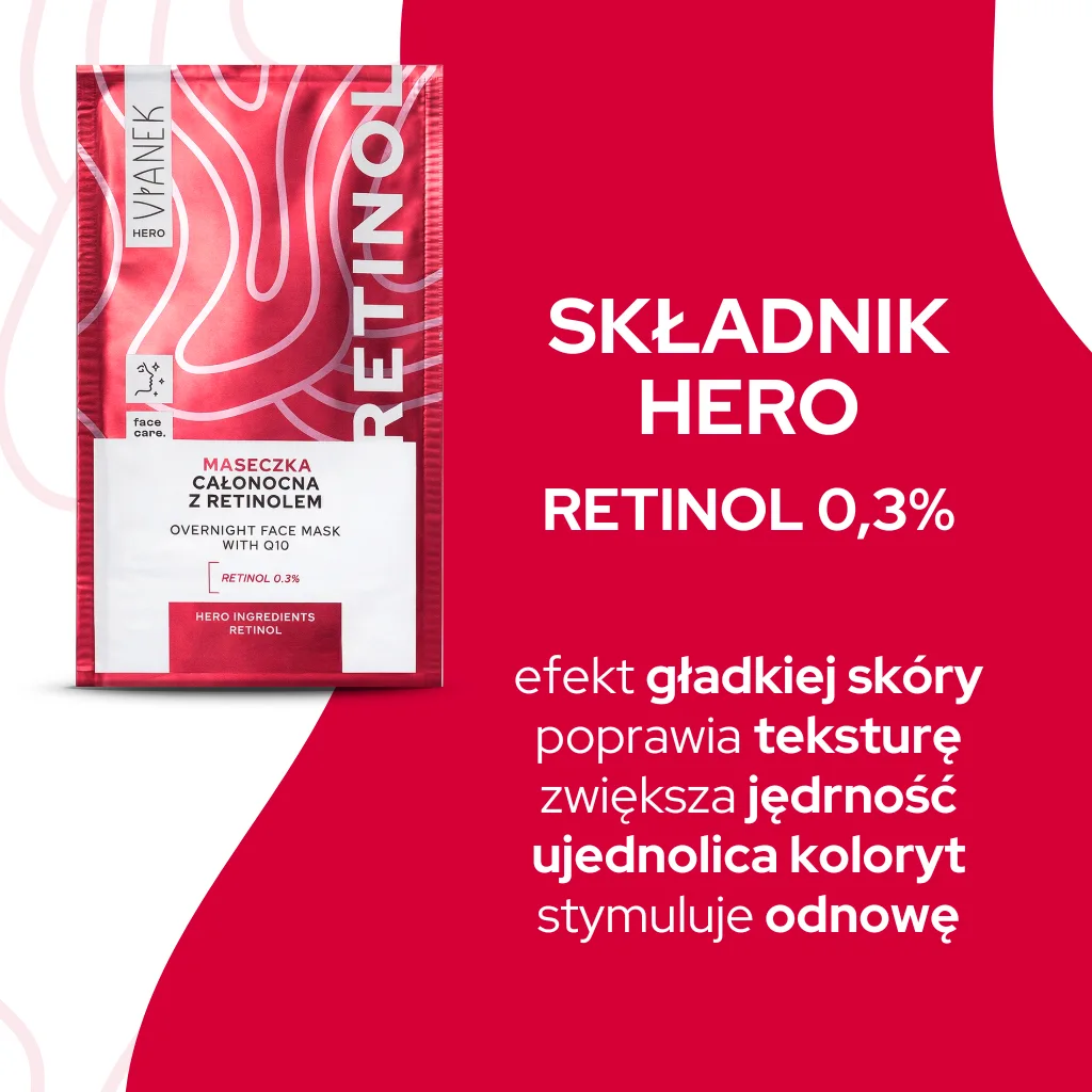 Vianek Hero Retinol maschera notte 10 ml levigante