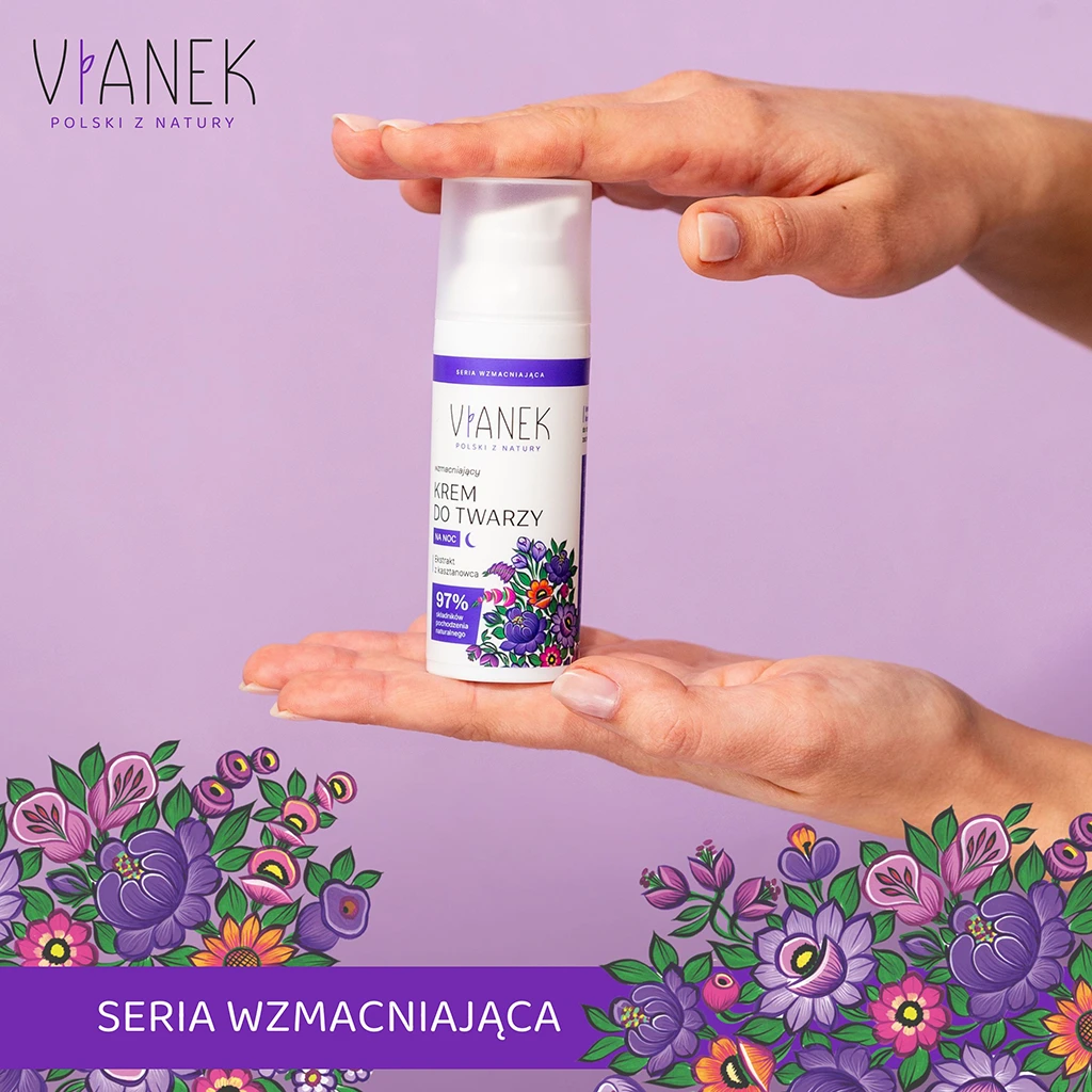 Vianek Crema Viso Notte Rinforzante 50 ml Pelle Sensibile