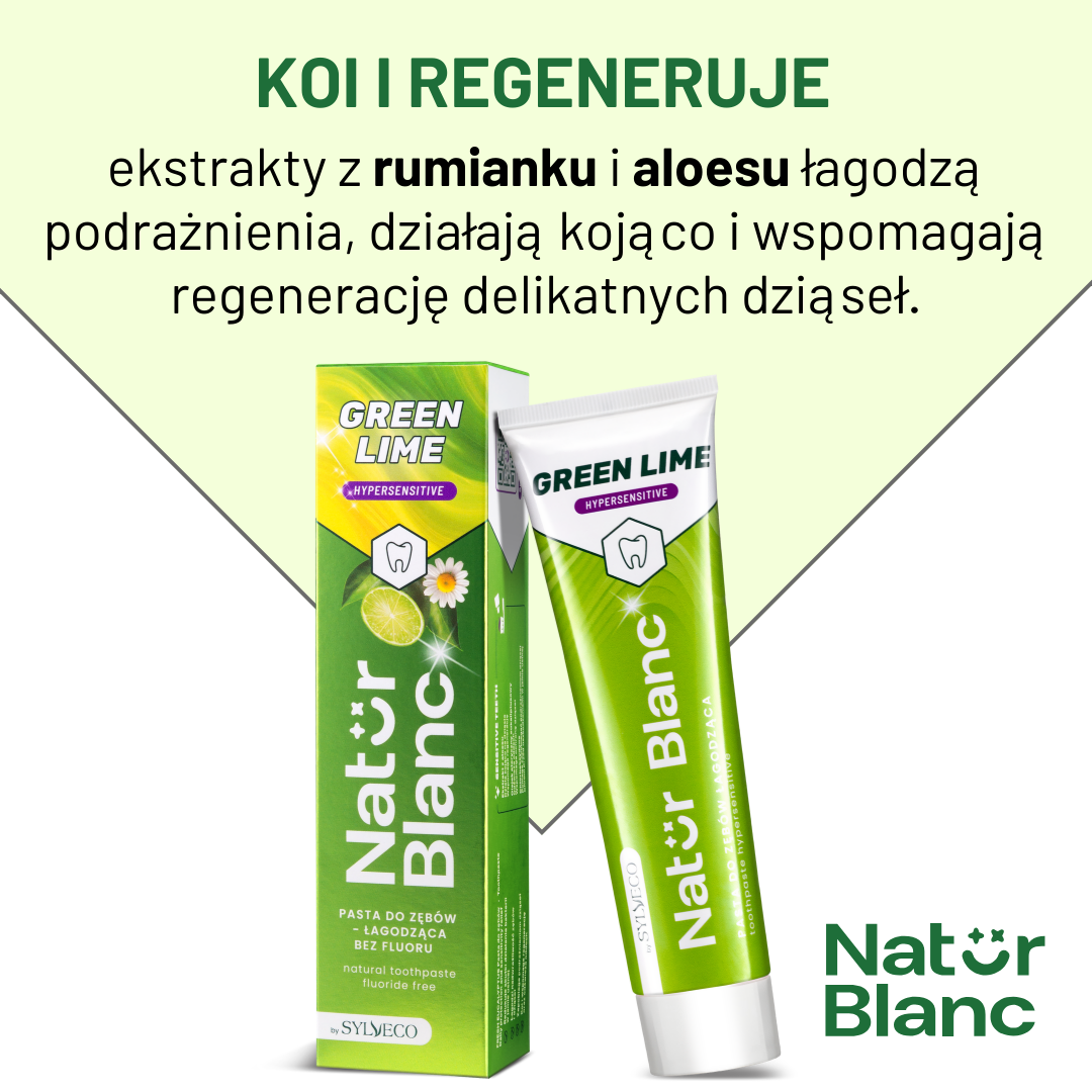 Vianek Sylveco Natur Blanc dentifricio Green Lime senza fluoro