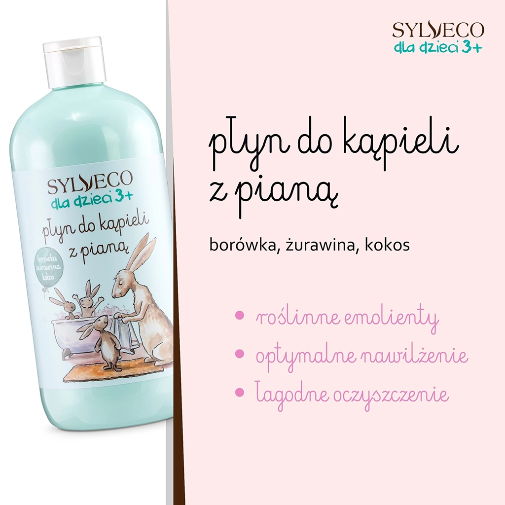 Sylveco Bambini 3+ Set Bagno Rosa schiuma e bombe
