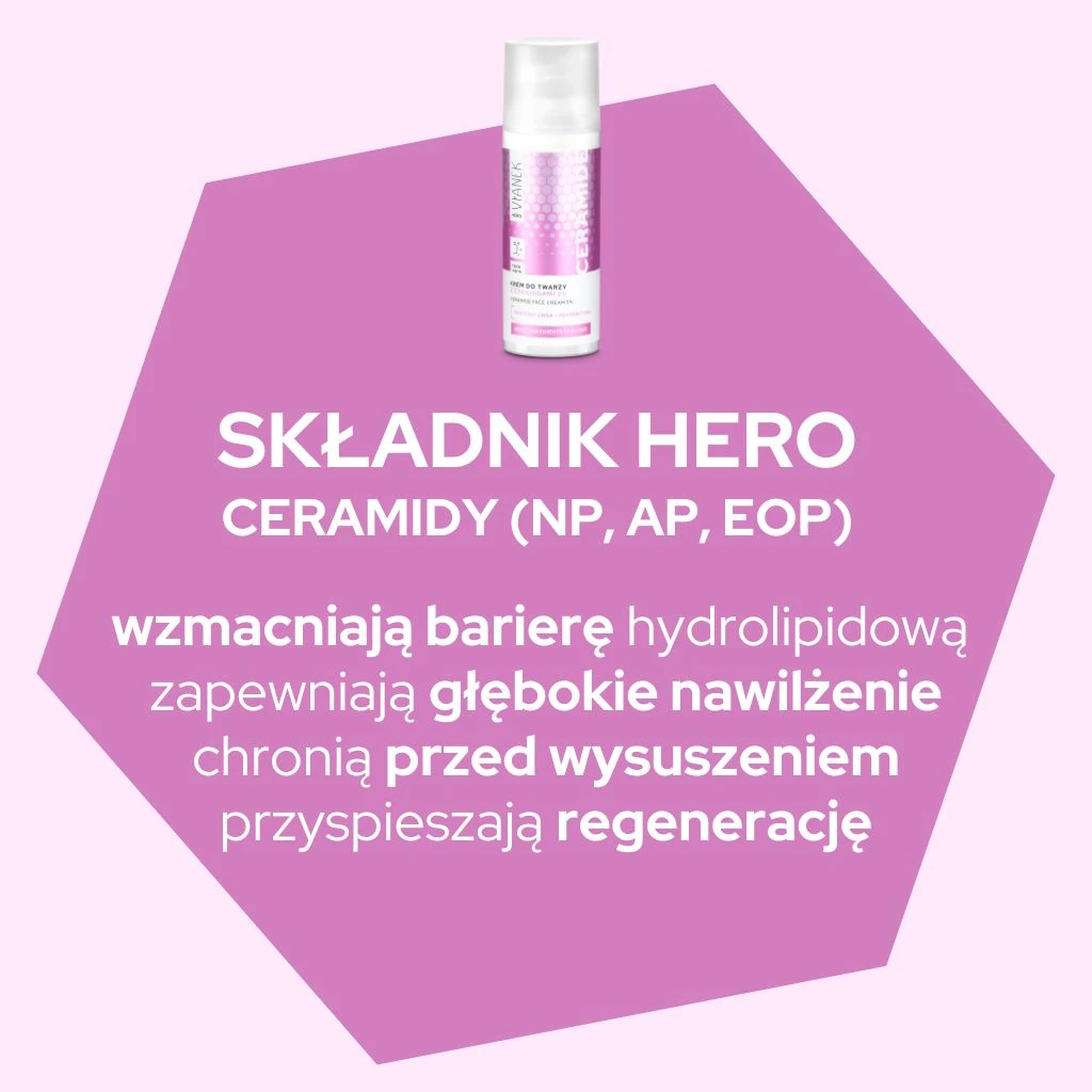 Vianek Hero crema viso ceramidi 2% pelle secca