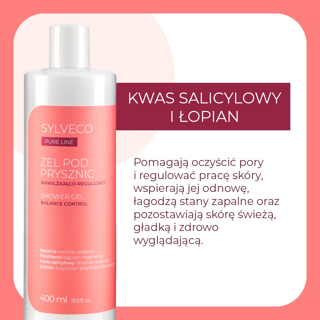 Sylveco Pure Line gel doccia idratante sebo-regolatore pelle grassa