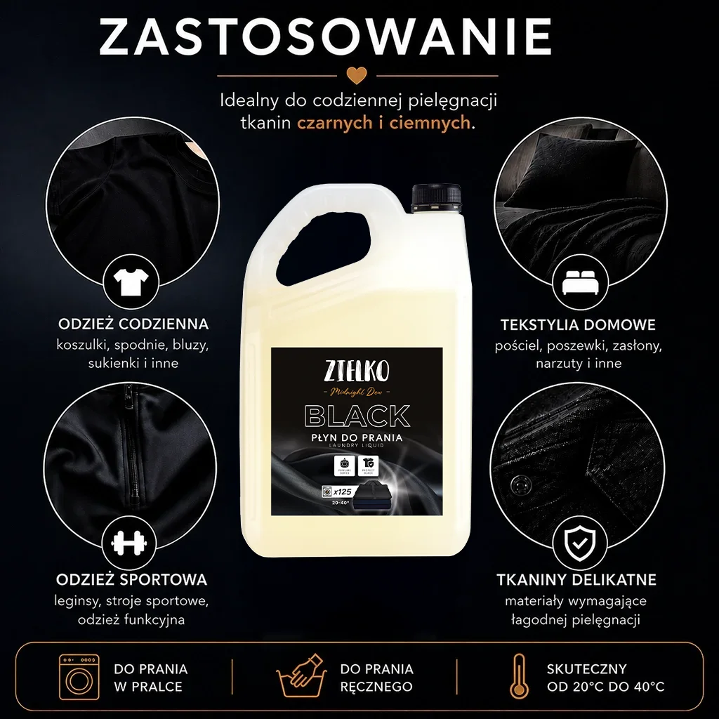 Zielko Midnight Dew detersivo bucato neri e scuri 5L