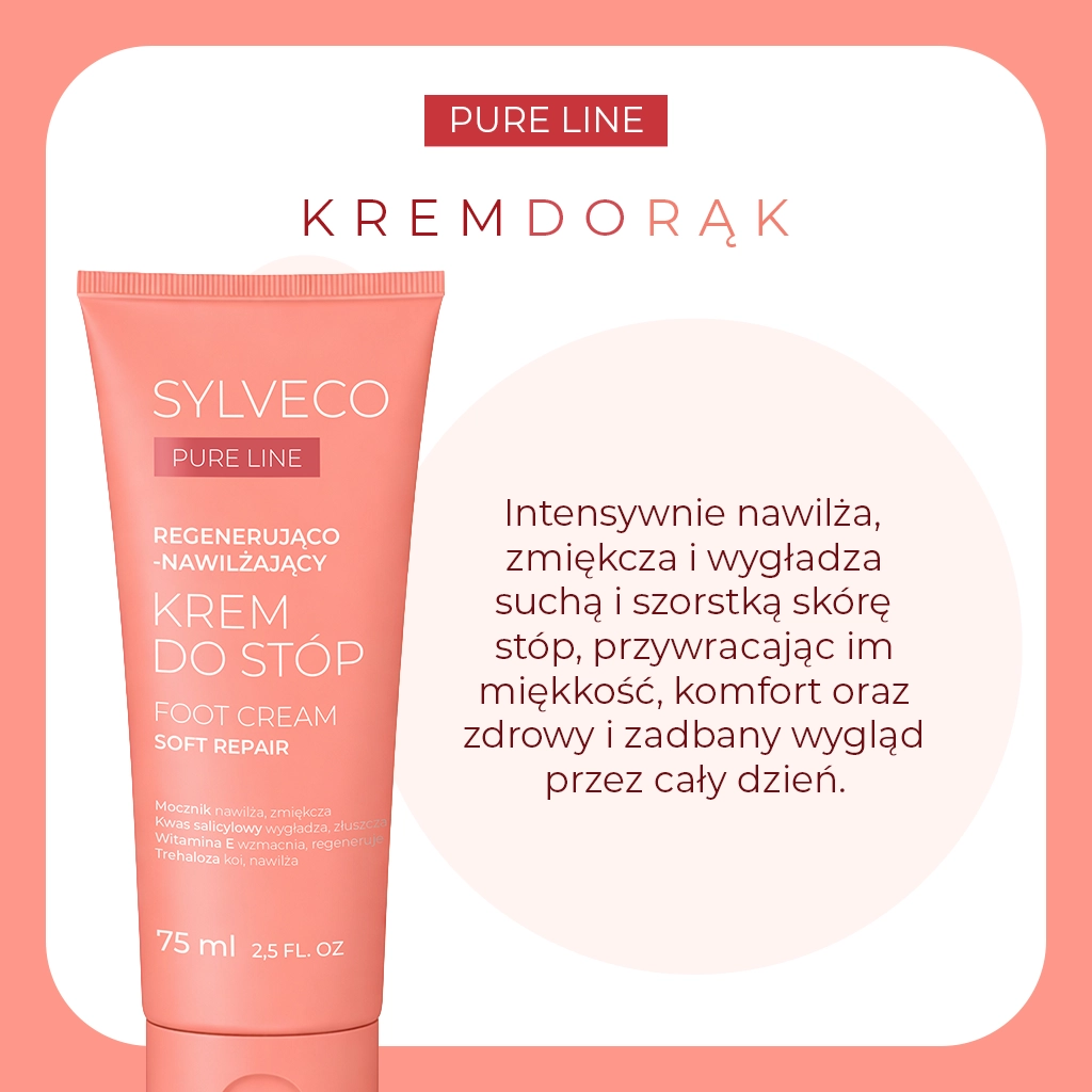 Sylveco Pure Line crema piedi rigenerante urea talloni secchi