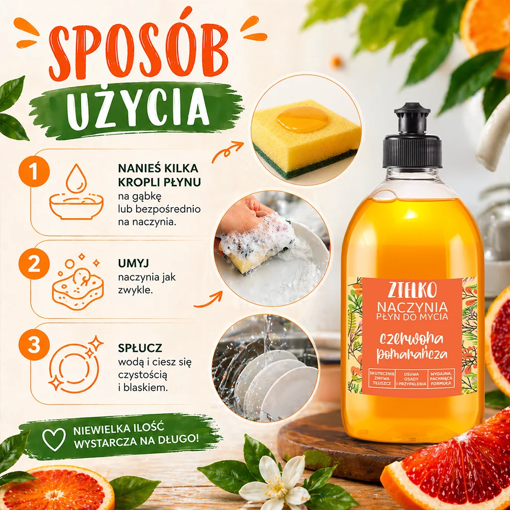 Zielko detersivo piatti arancia rossa sgrassante 500 ml