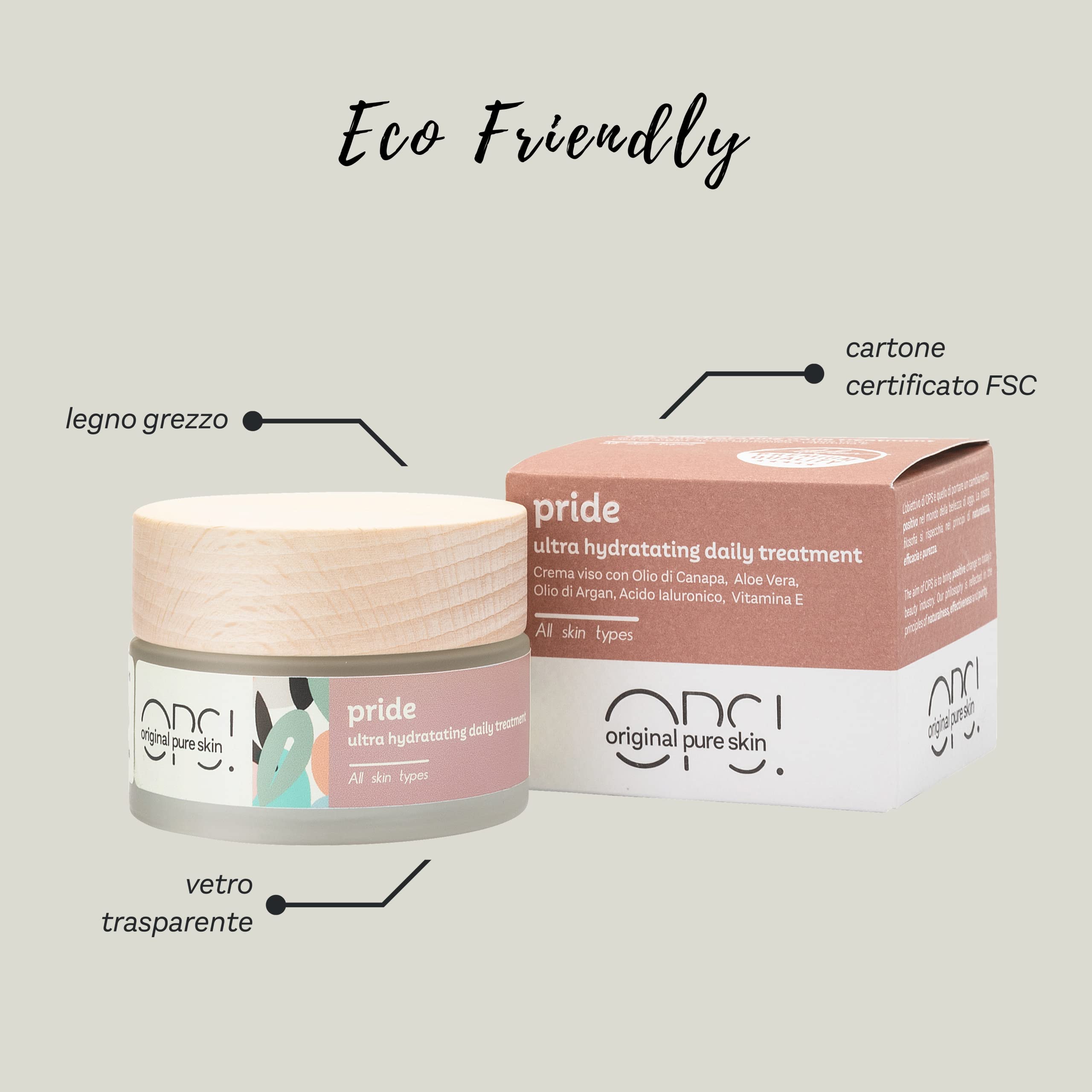 OPS! Pride crema viso antirughe acido ialuronico 50 ml idratante