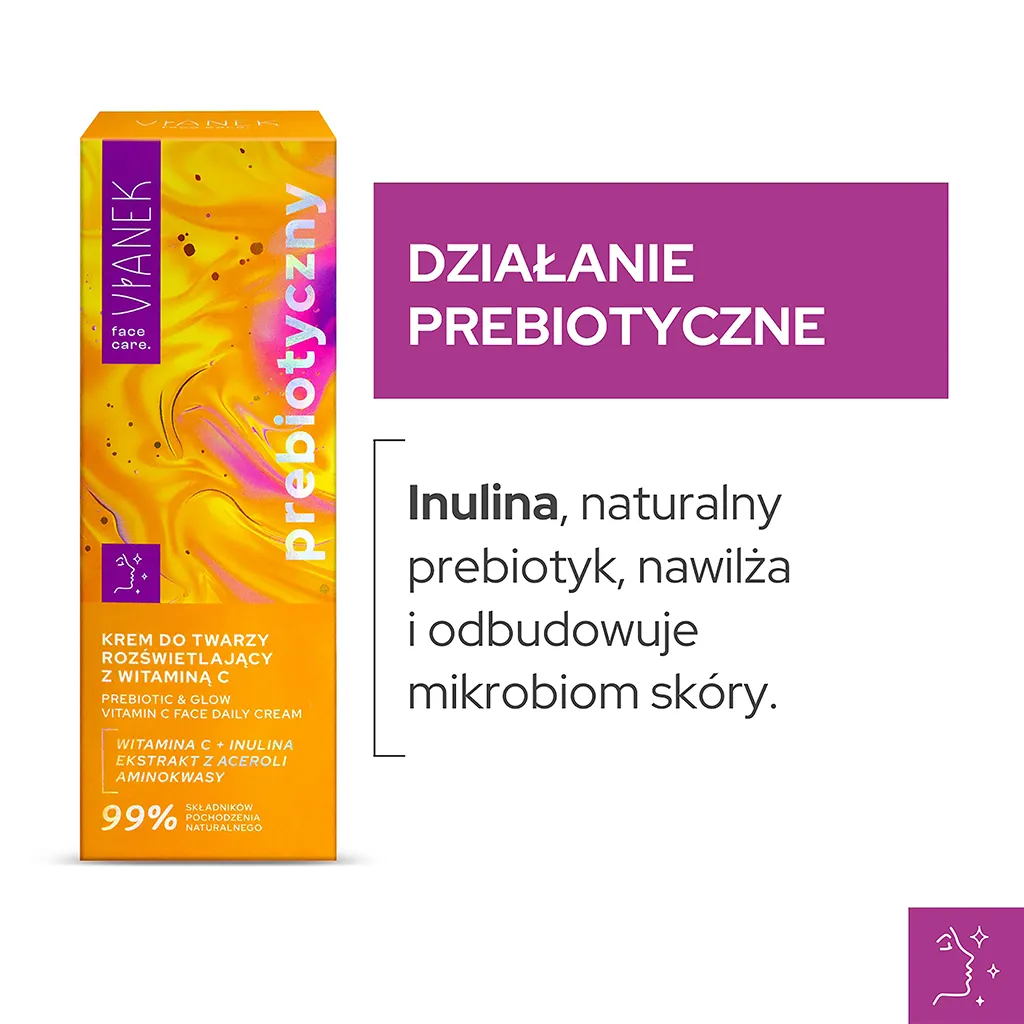 Vianek Prebiotico Crema Viso Illuminante vitamina C e inulina