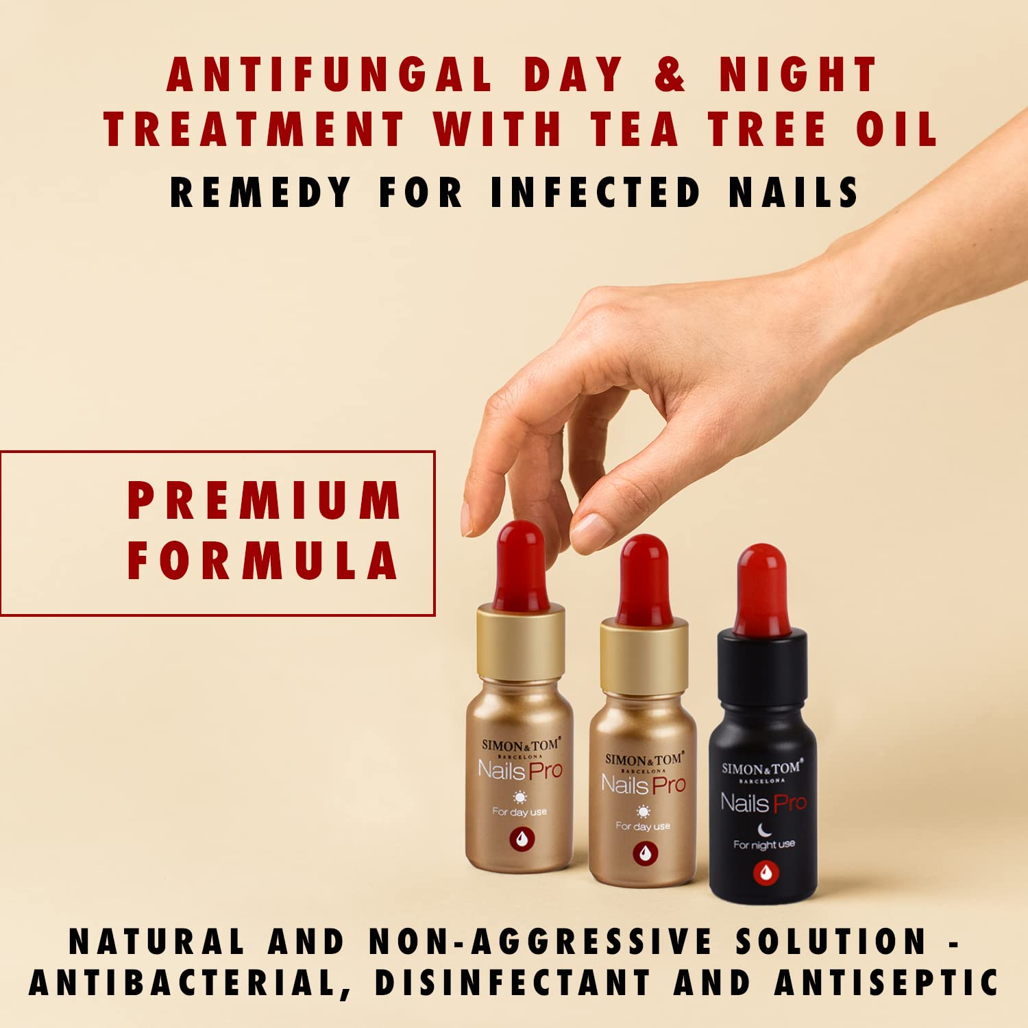 Simon & Tom Nails Pro Kit Trattamento Unghie 3x10 ml Rinforzante