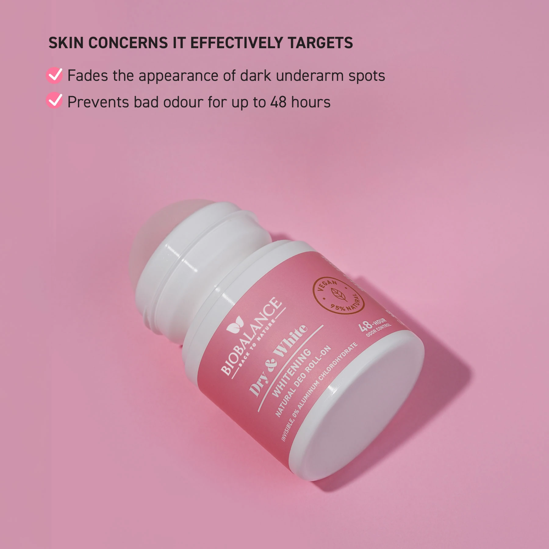 Biobalance Dry & White Deodorante Roll-On 50 ml schiarente