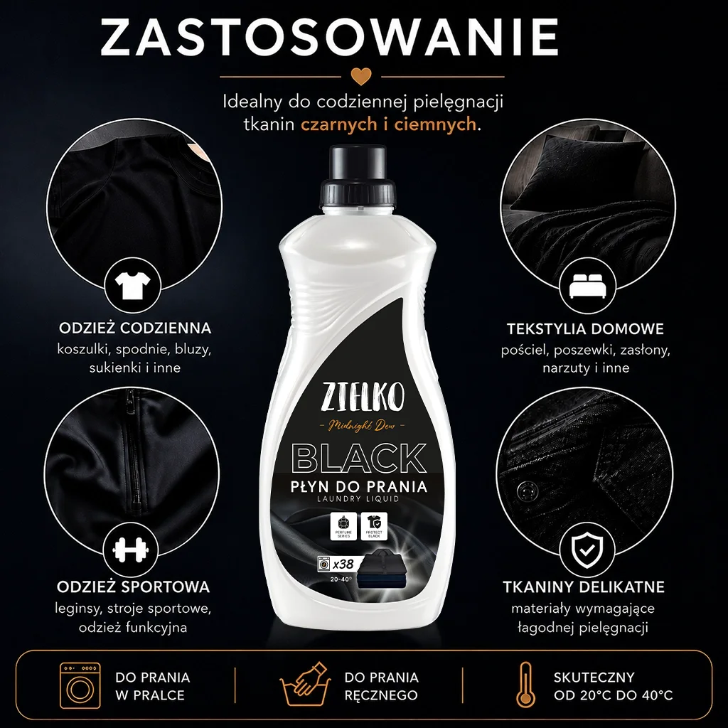 Zielko Midnight Dew detersivo bucato neri e scuri proteggi colore
