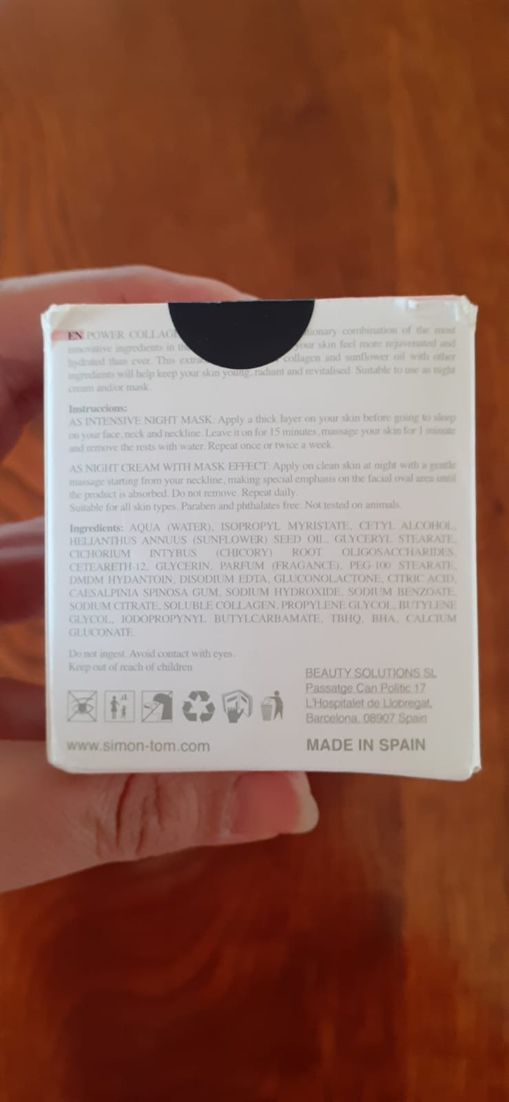 Simon & Tom Power Collagen crema maschera viso 50 ml liftante