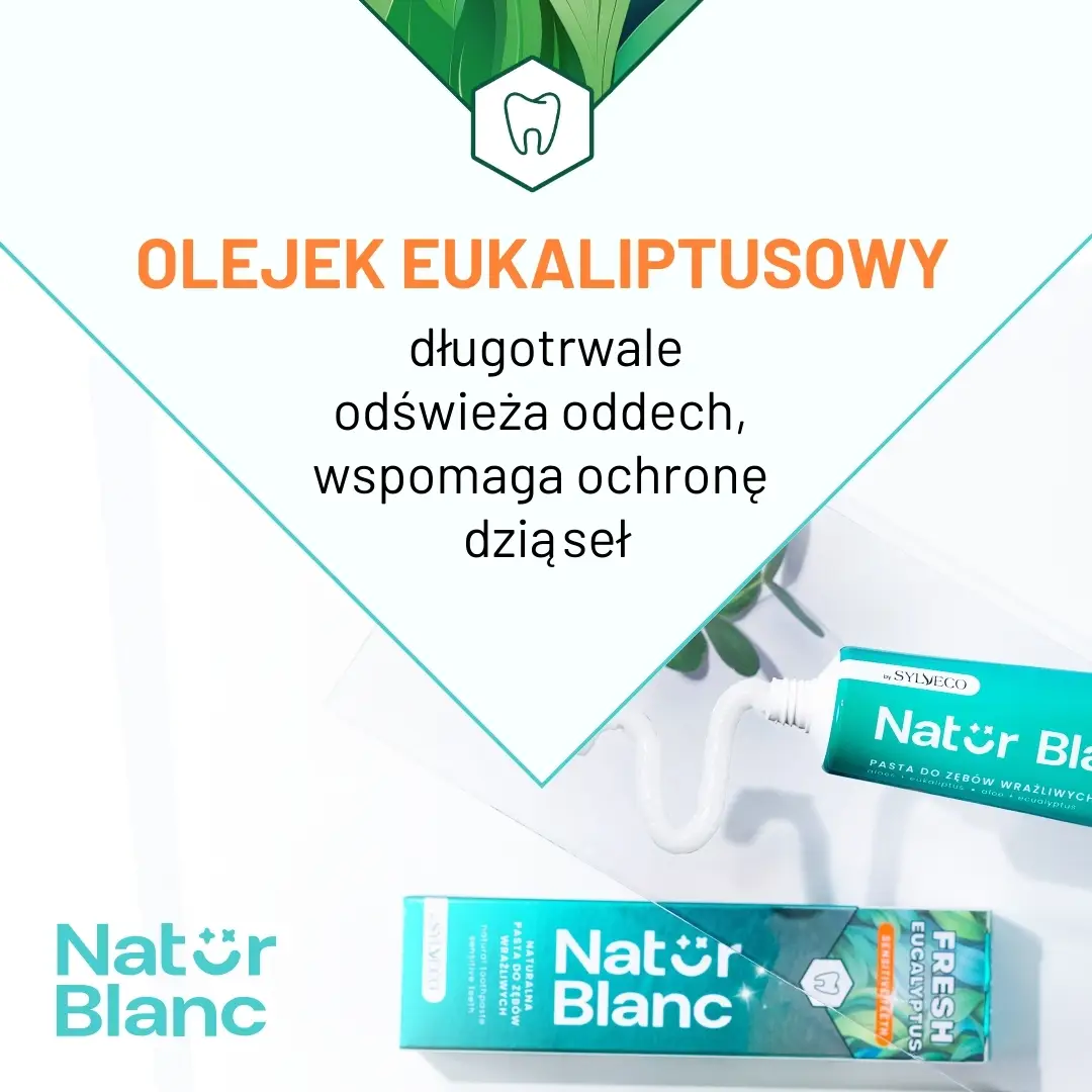 Sylveco Natur Blanc dentifricio Fresh Eucalyptus denti sensibili