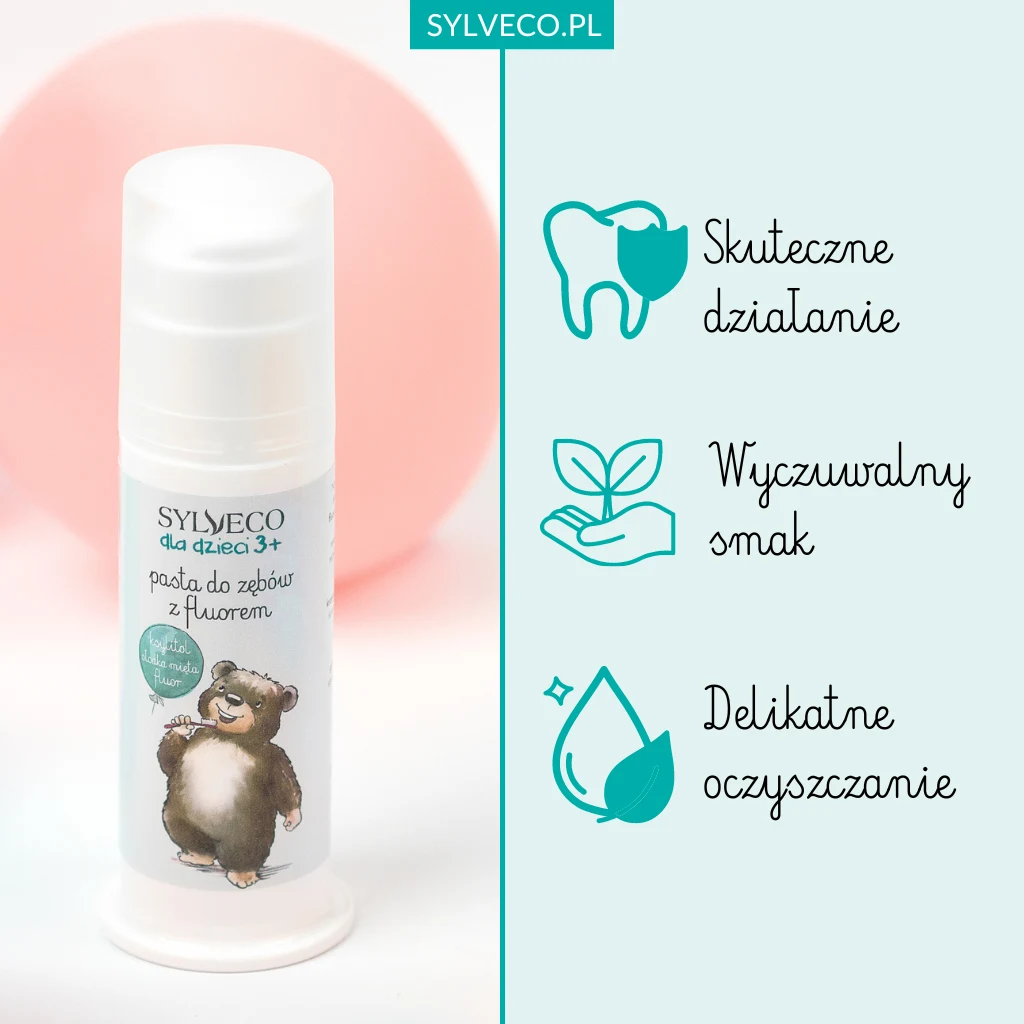 Sylveco Bambini 3+ dentifricio fluoro menta delicata
