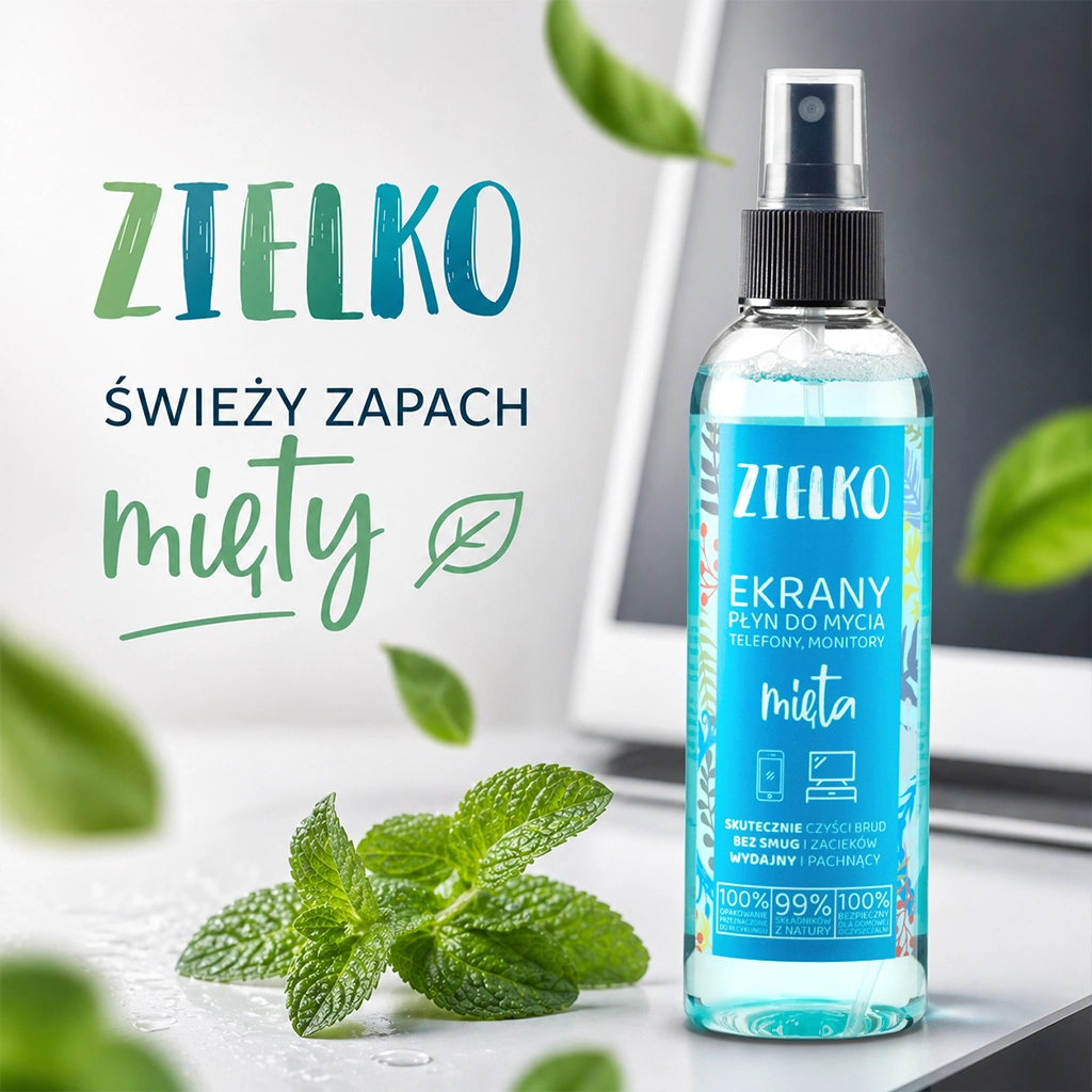 Zielko Detergente Schermi Menta Spray Antipolvere