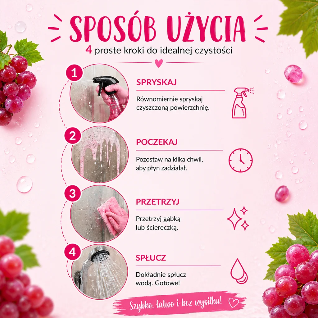 Zielko Detergente Cabine Doccia Uva Anticalcare