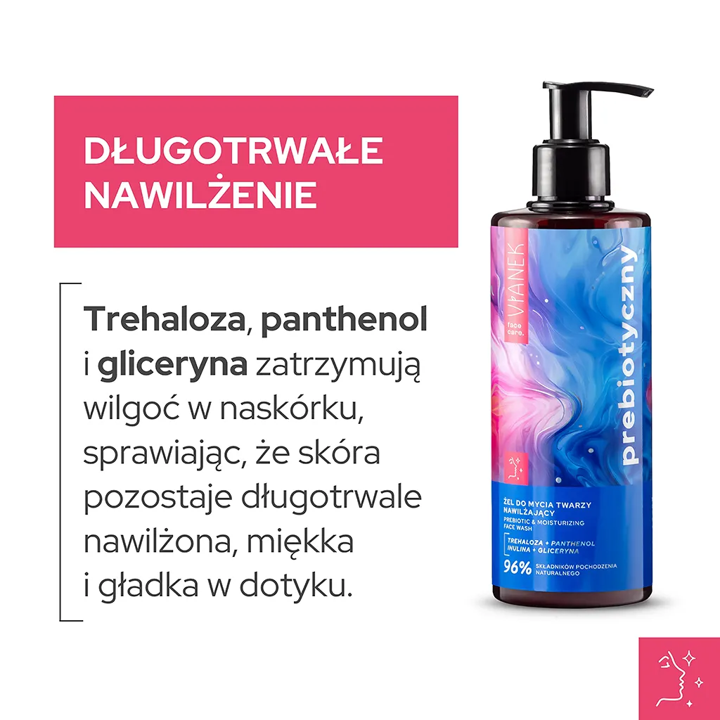 Vianek Prebiotico gel detergente viso idratante uso quotidiano