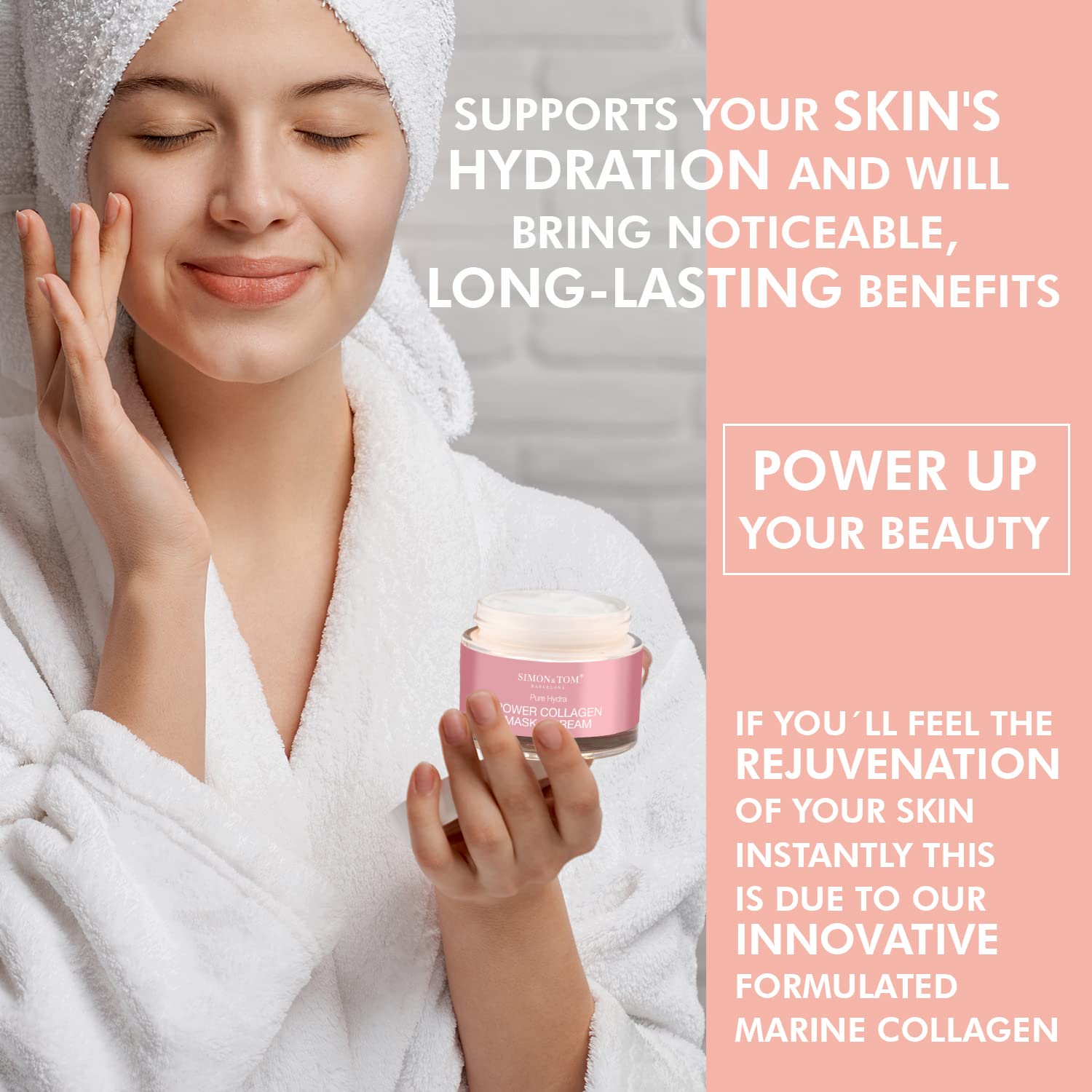 Simon & Tom Power Collagen crema maschera viso 50 ml liftante