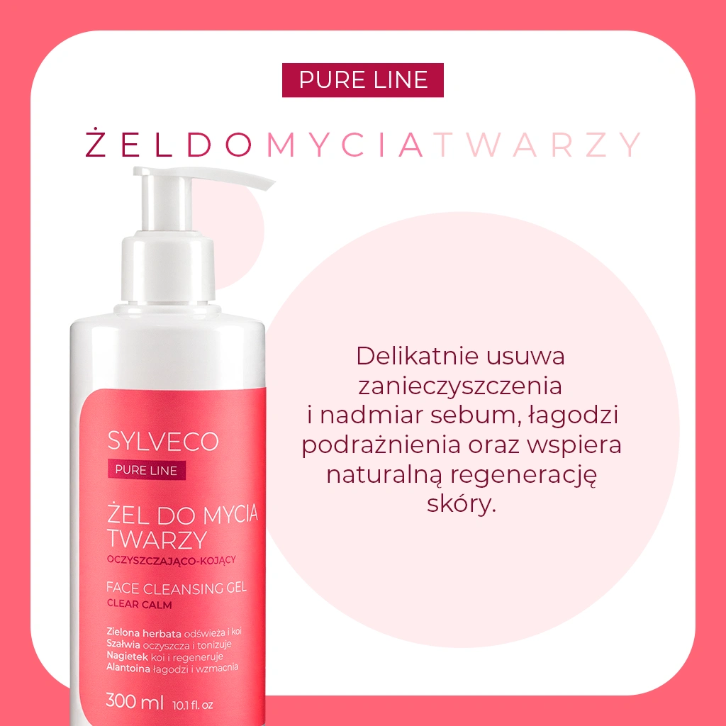 Sylveco Pure Line Gel Detergente Viso Lenitivo