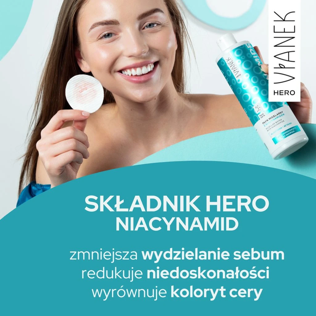 Vianek Hero acqua micellare niacinamide pelli miste