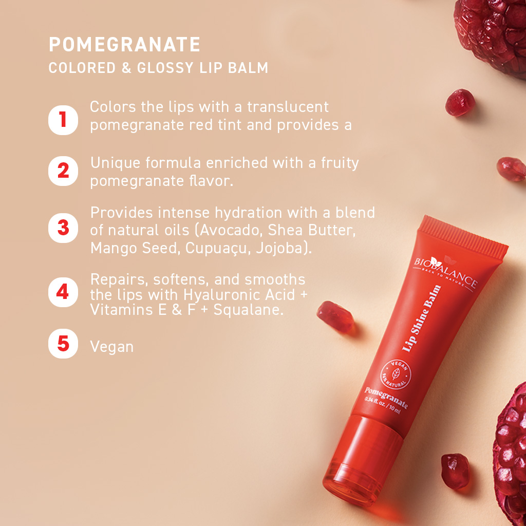 Biobalance Lip Shine balsamo labbra 10 ml melograno