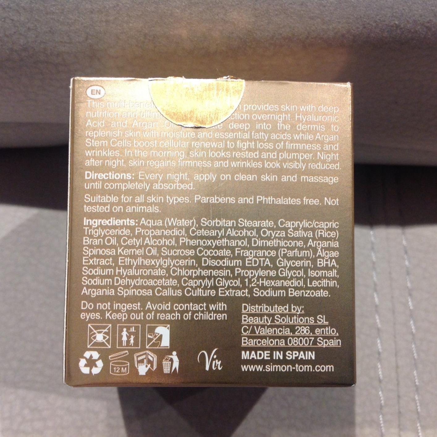 Simon & Tom Pure Hydra Crema Viso Notte 50ml Acido Ialuronico
