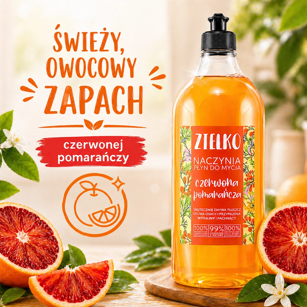 Zielko Detersivo Piatti Arancia Rossa 1 l Delicato